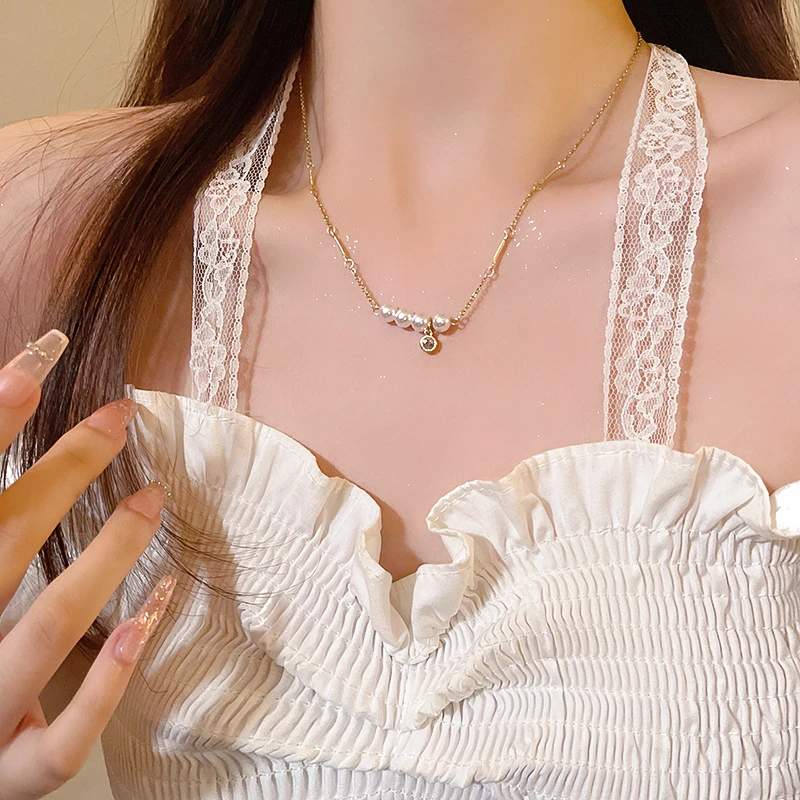 【青仓 最后三天】珠珠拼接锆石东大门气质小众项链网红高级感颈