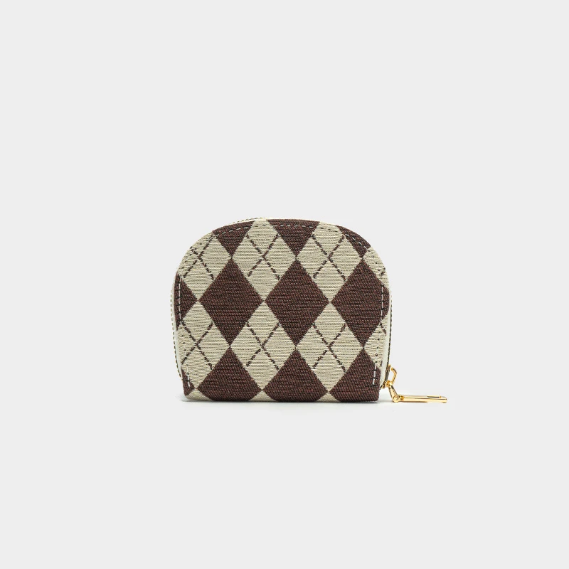 卡包轻奢格子卡包简约多功能百搭