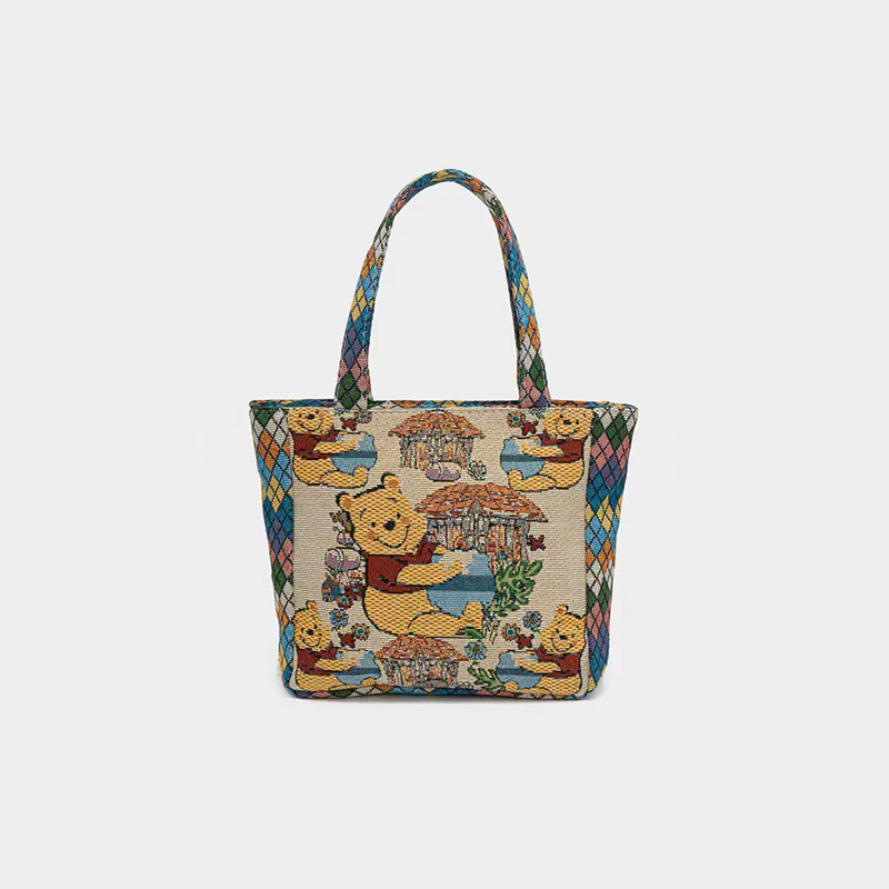 女士小熊帆布袋时尚轻奢百搭简约