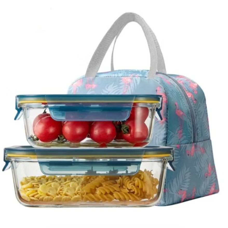 NERVISHI/乐唯诗高硼耐热玻璃饭盒微波炉大容量保鲜盒冰箱带盖