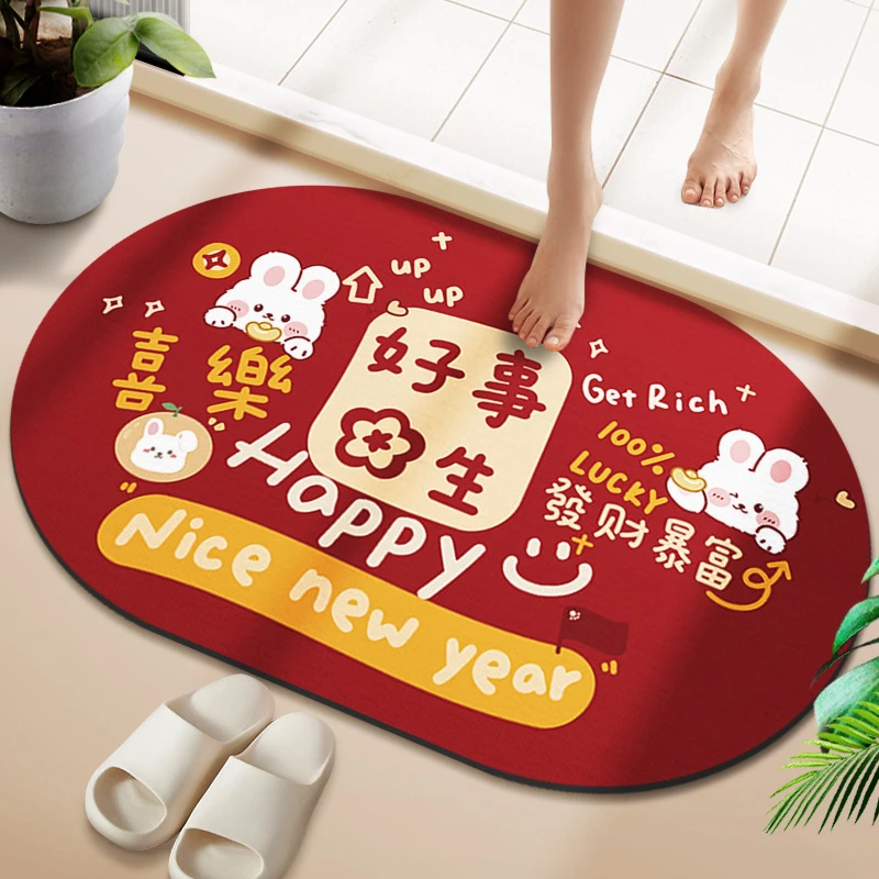 家用硅藻泥吸水地垫门口门垫浴室卫生间入户门吸水防滑垫防滑软垫