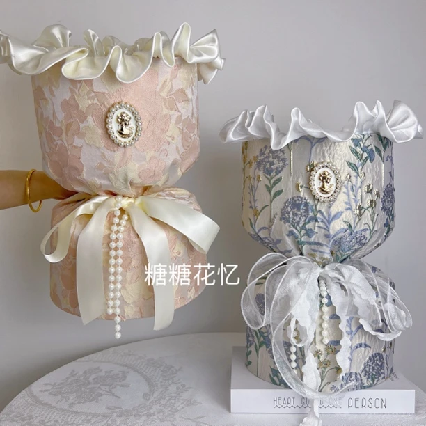 半成品花束外壳包装免包DIY七夕情人节手工小香风成品花壳