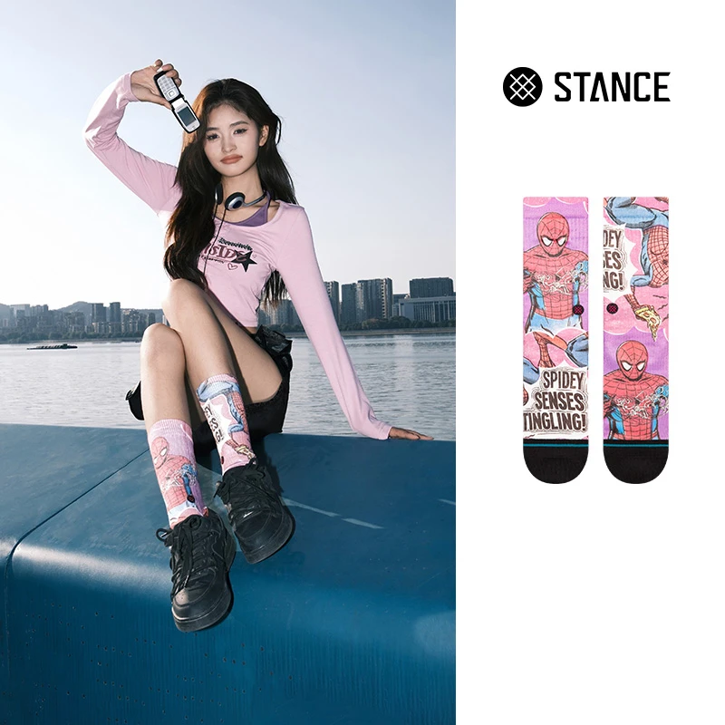 STANCE 漫威MARVEL联名款556中筒袜休闲袜蜘蛛侠钢铁侠美国队长