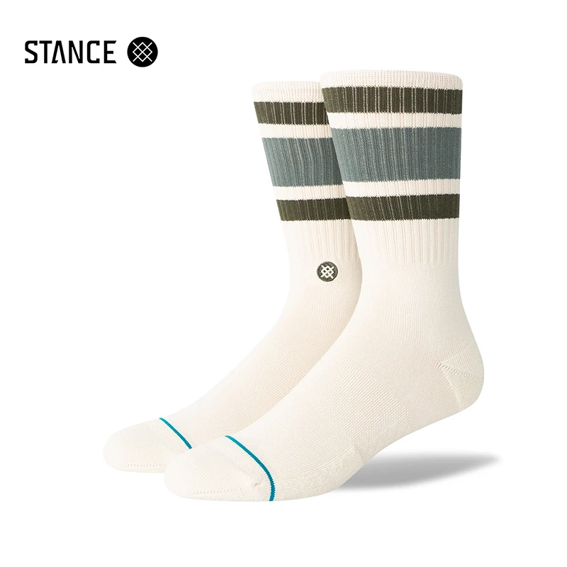 STANCE 经典条纹556中筒休闲袜子男女同款棉袜透气吸汗舒适