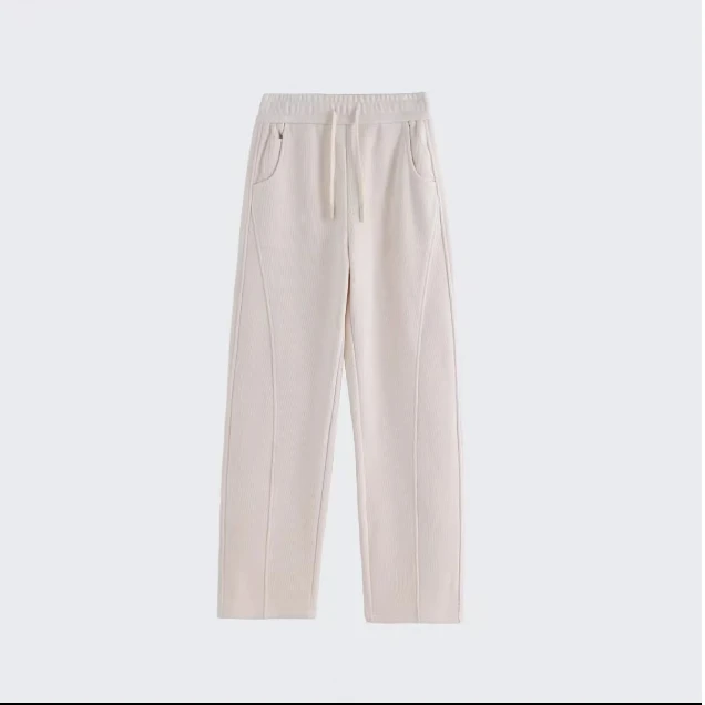 加绒加厚冬季欧棉绒休闲直筒裤 98095#