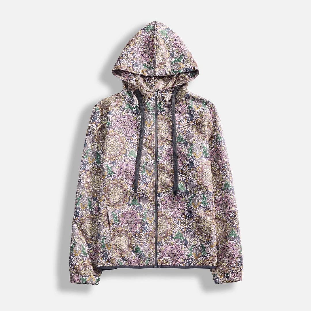 【繁花似锦】印花连帽开衫外套   202417#