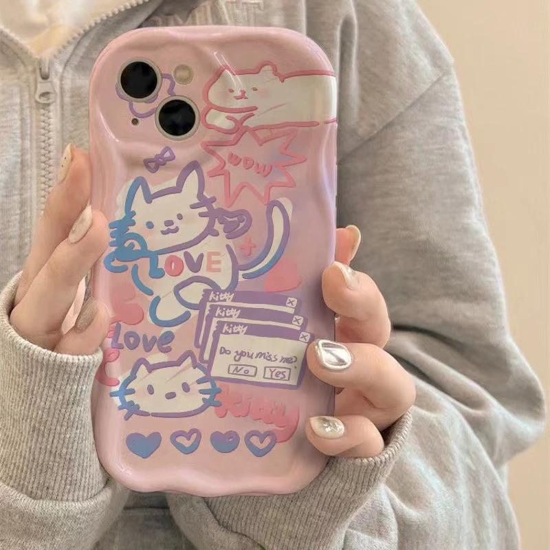 新款苹果iphone15软壳OPPO荣耀华为小米vivo奶油手机壳个性创意女