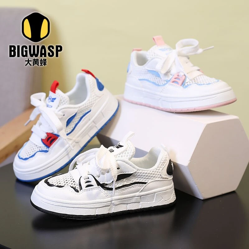 大黄蜂儿童鞋2023春秋新款网面透气休闲公主轻便男女运动鞋夏季L