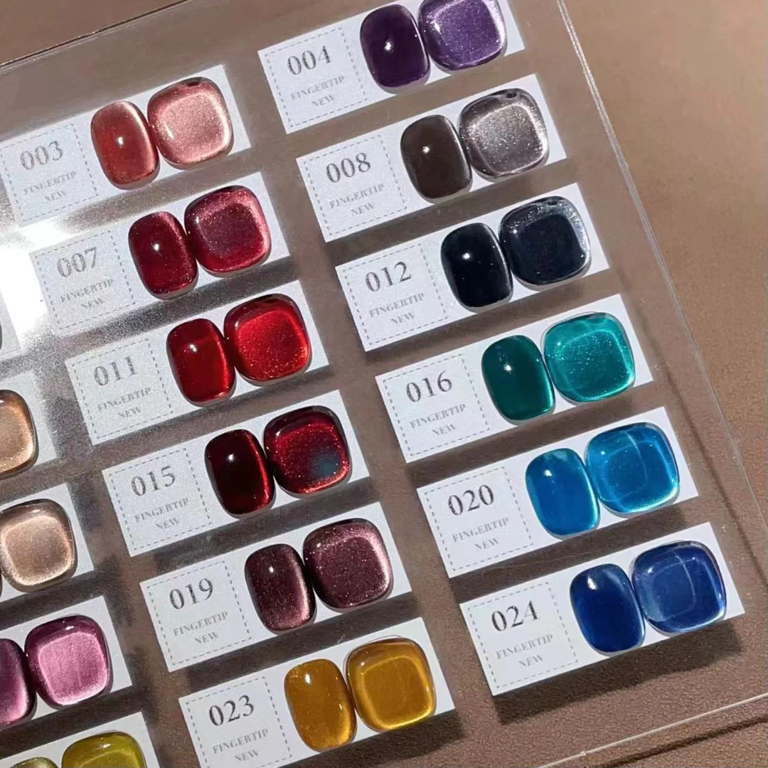 2024年玻璃珠瓷白镜面绸缎猫眼指甲油胶美甲店专用