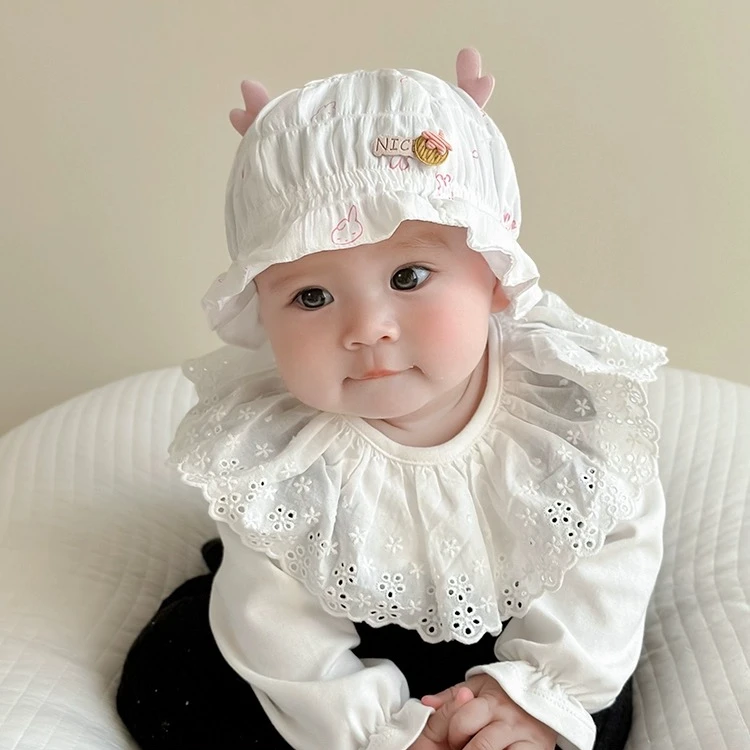 婴幼儿帽子春秋季胎帽新生儿渔夫帽男女宝宝夏季宫廷公主帽囟门帽