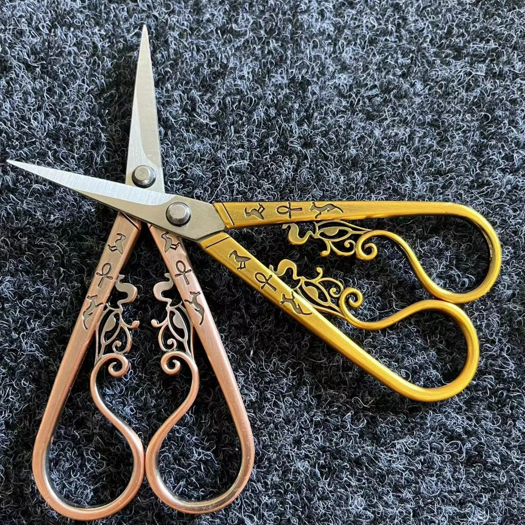 复古妮菲蒂蒂家用合金绣花剪刀