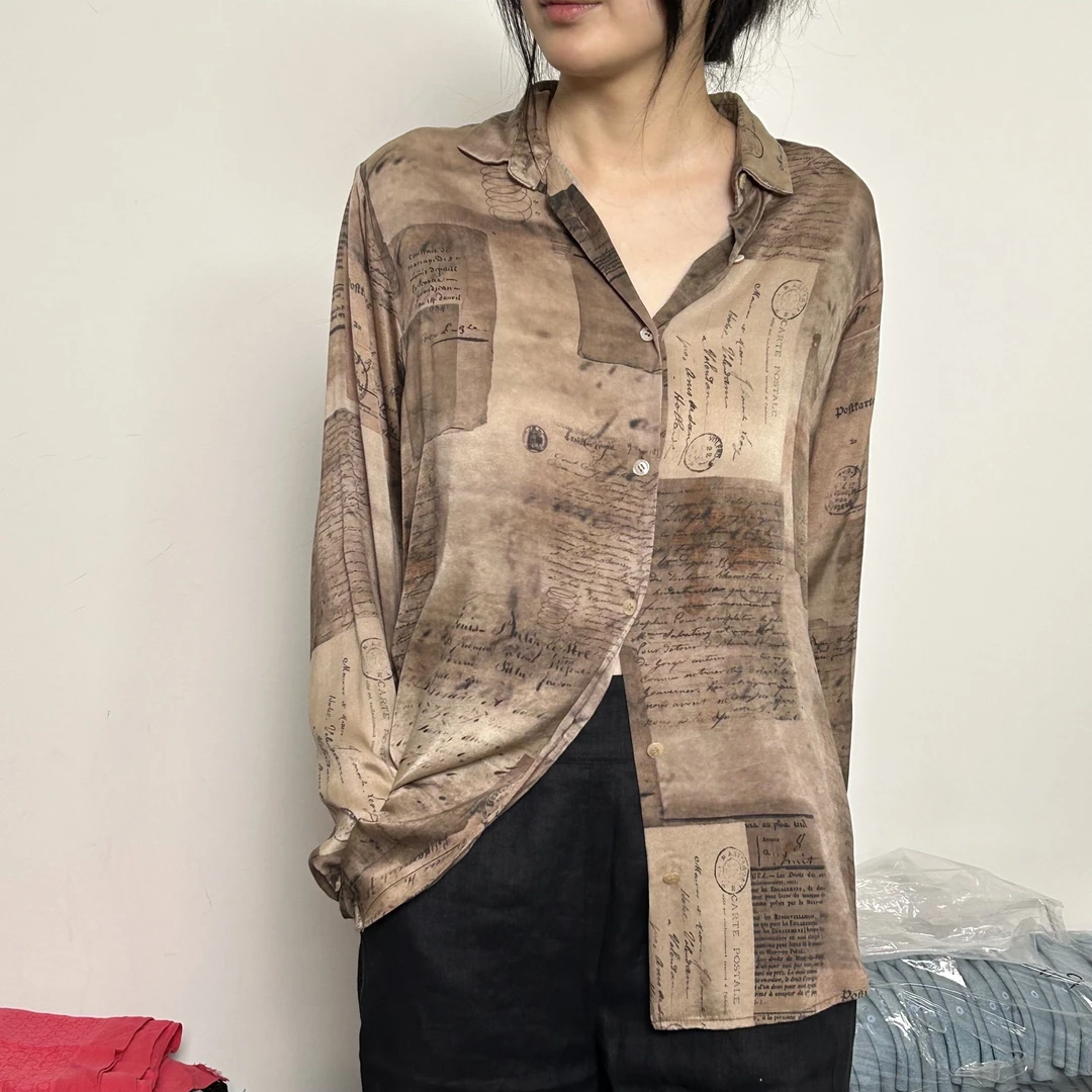 复古迷彩中国风百搭衬衫