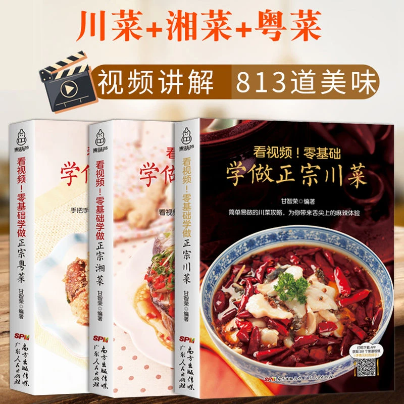 零基础学做正宗川菜湘菜粤菜新手入门家用食谱书籍