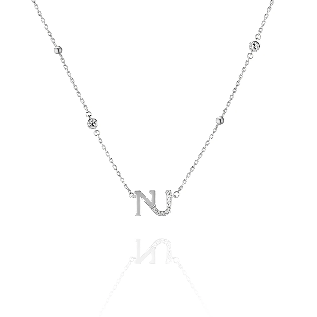 坠链均925银合成锆石 「新品」NUER-【NU珠钻项链】NU302X003