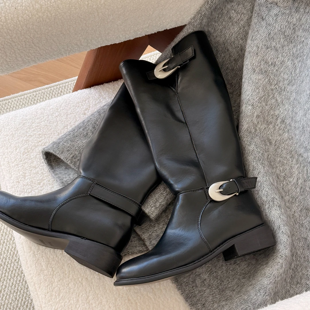 搭扣骑士长靴DM412X017