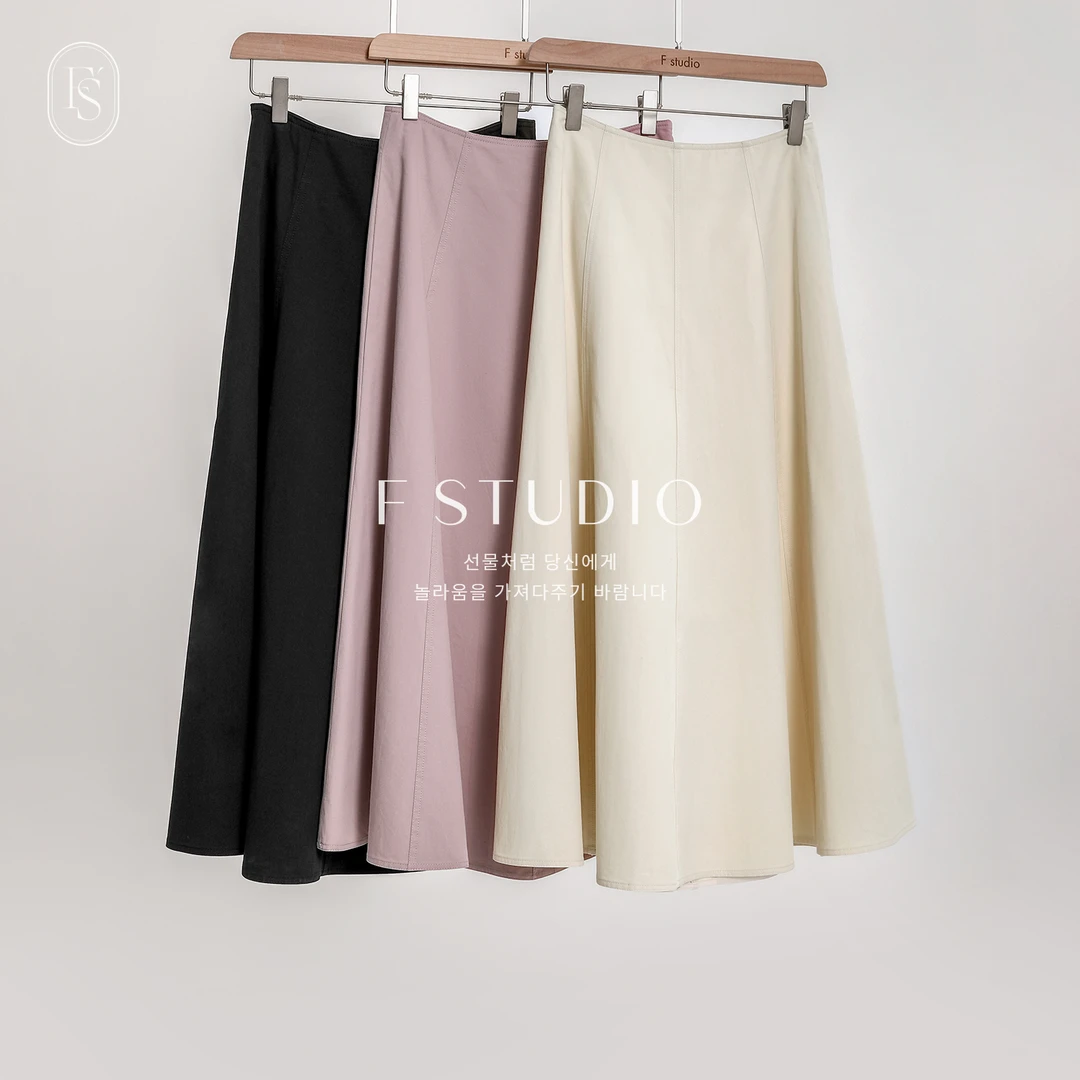 法儿家韩国限定【仲夏茶会】三色A字半身裙FS405X003