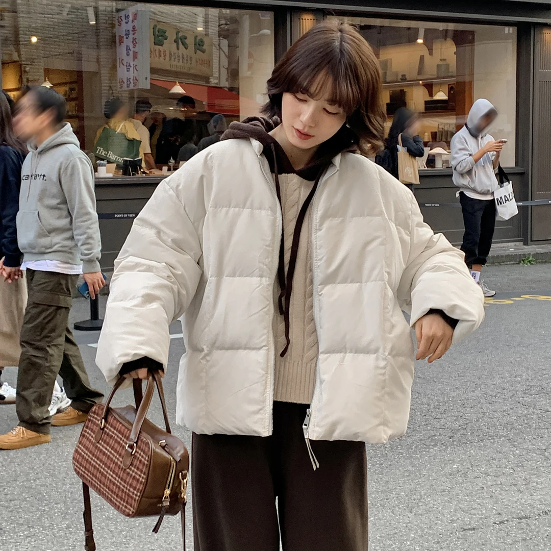 法儿家韩国限定【杏仁吐司】【新品】FS410W062杏色羽绒服