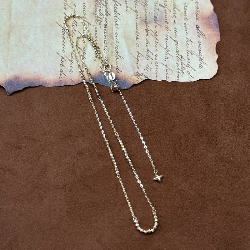 【子萱珠宝】18K金尼河日照项链-ZX240087