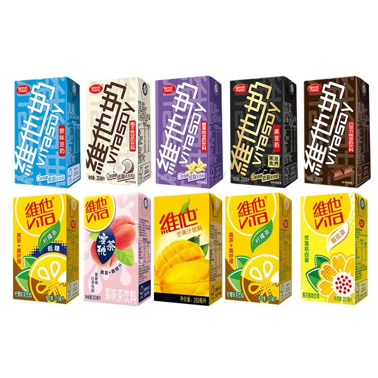 维他柠檬茶维他奶原味巧克力豆奶椰子味多口味饮料250ML*6盒HD