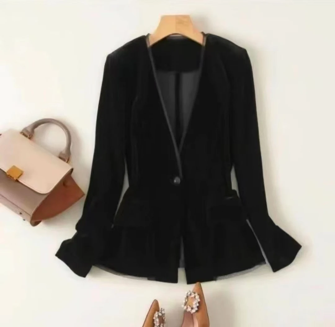 2024时尚西装外套一粒扣职业气质女士西服外套休闲显瘦百搭修身