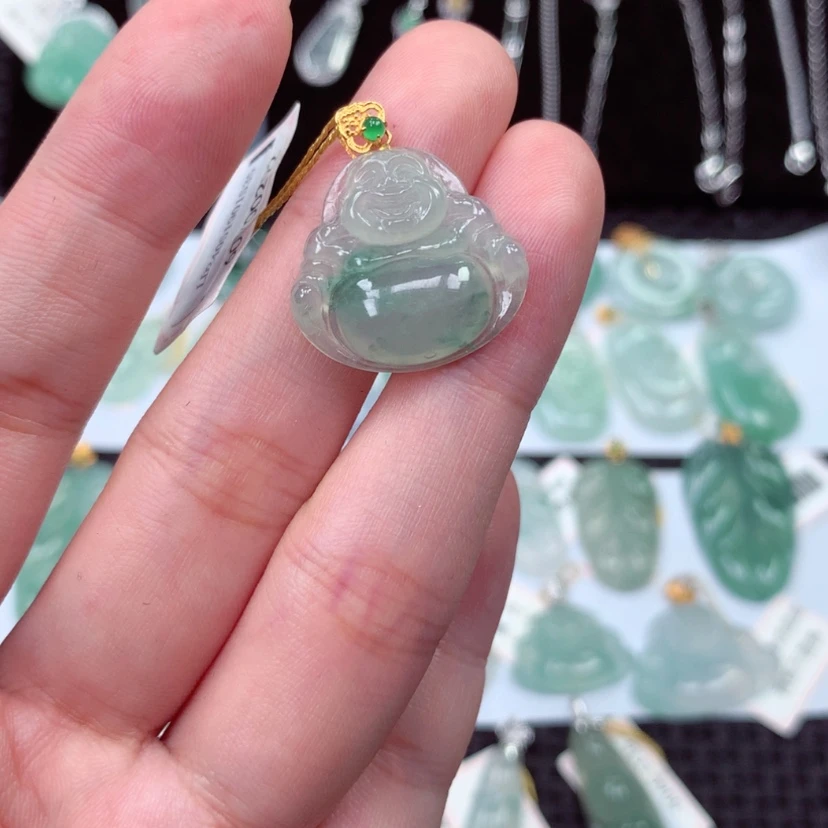 【闪购商品】翡翠颈饰18K金镶嵌12614