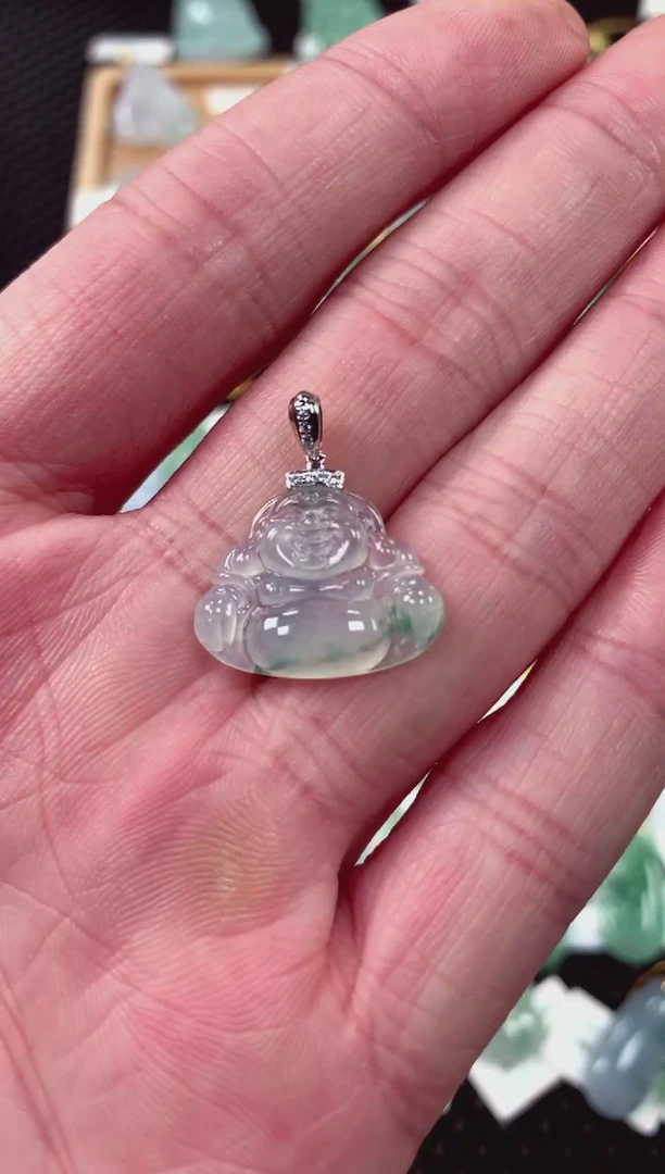 【闪购商品】翡翠吊坠18K金镶嵌8916