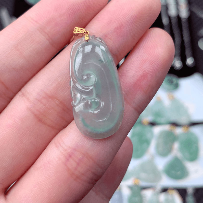 【闪购商品】翡翠颈饰18K金镶嵌10576