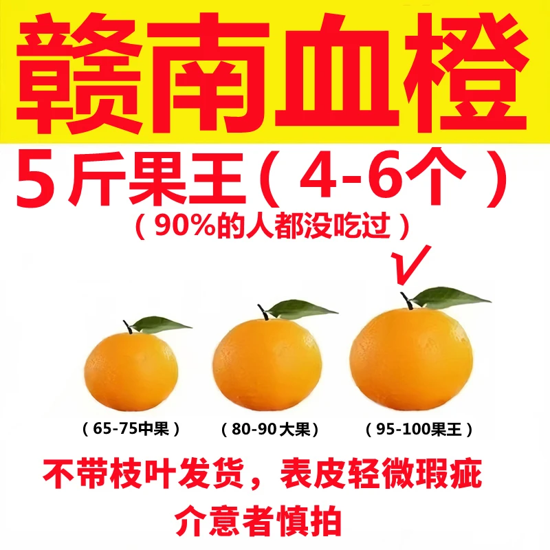 赣南血橙【果王体验试吃装带箱5斤】顺丰速发【橙子姐福利】新鲜水果