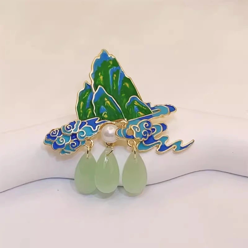 铜合金胸针 【千里江山】国风精致优雅气质时尚经典百搭-326