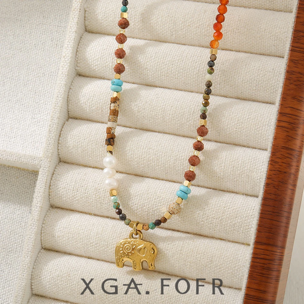 钛钢项链 【乐园】不掉色小众彩色设计感手工气质时尚百搭实心项链