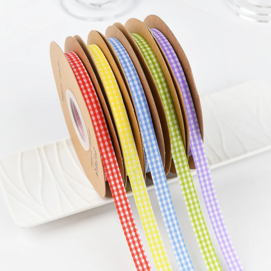 1.0cm格子带花束包装蛋糕盒装饰彩带礼盒缎带手工材料【上海展】