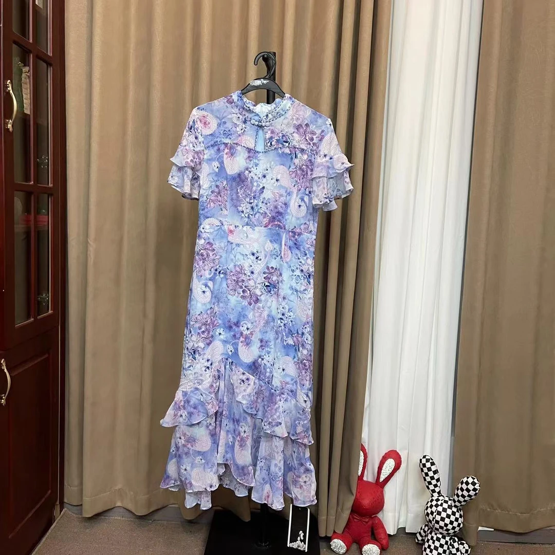 琴宝精选女装 南油夏季设计新款连衣裙（长115）LB-1332