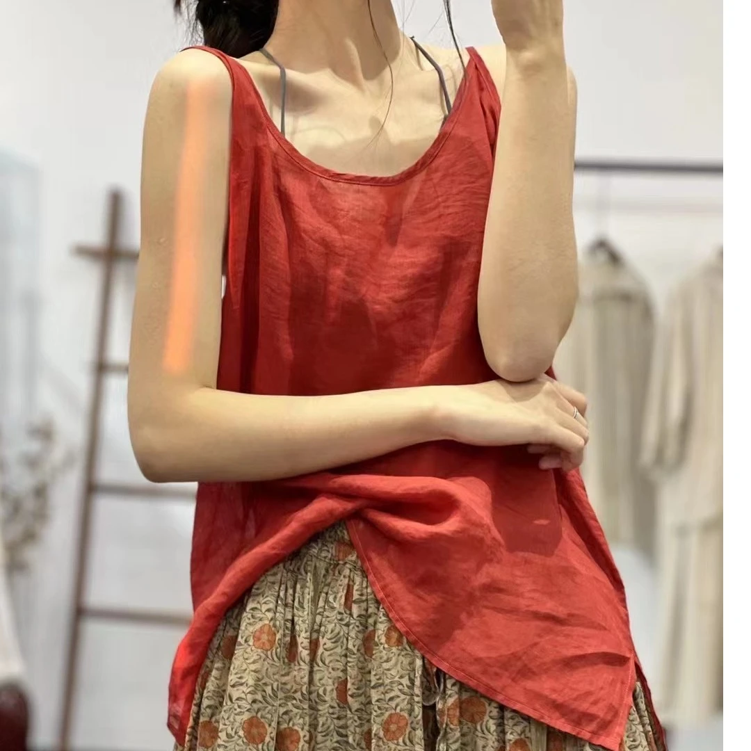 箫箫  新款苎麻吊带