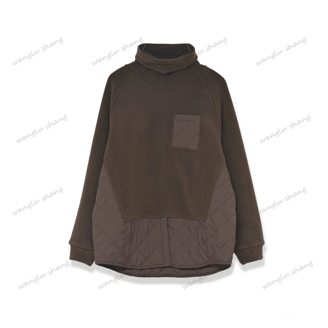 露赏 假两件拼接宽松版卫衣设计感休闲百搭保暖上衣