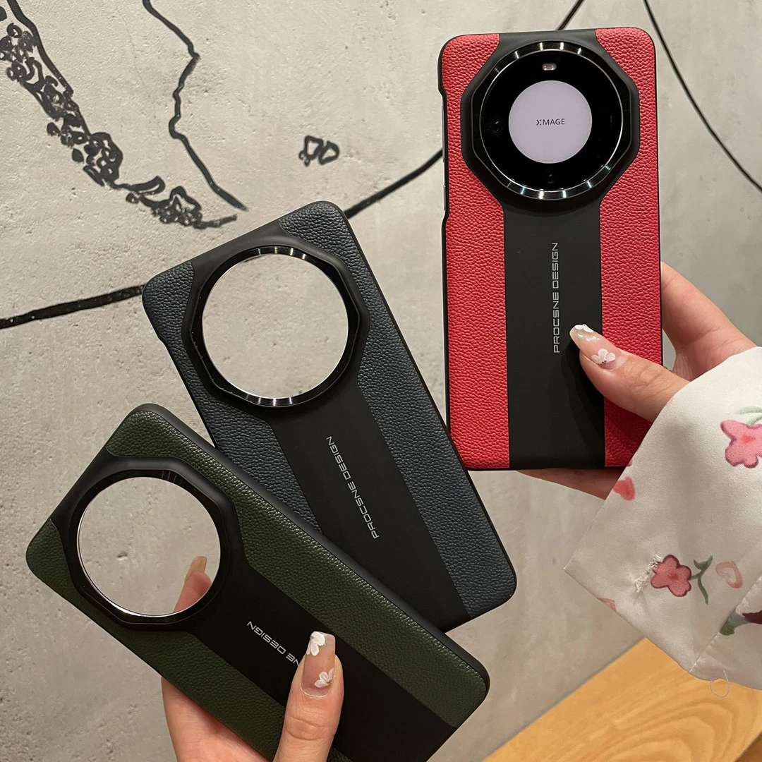 回视适用华为mate60手机壳皮套mate60pro+高级商务男防摔简约奢华