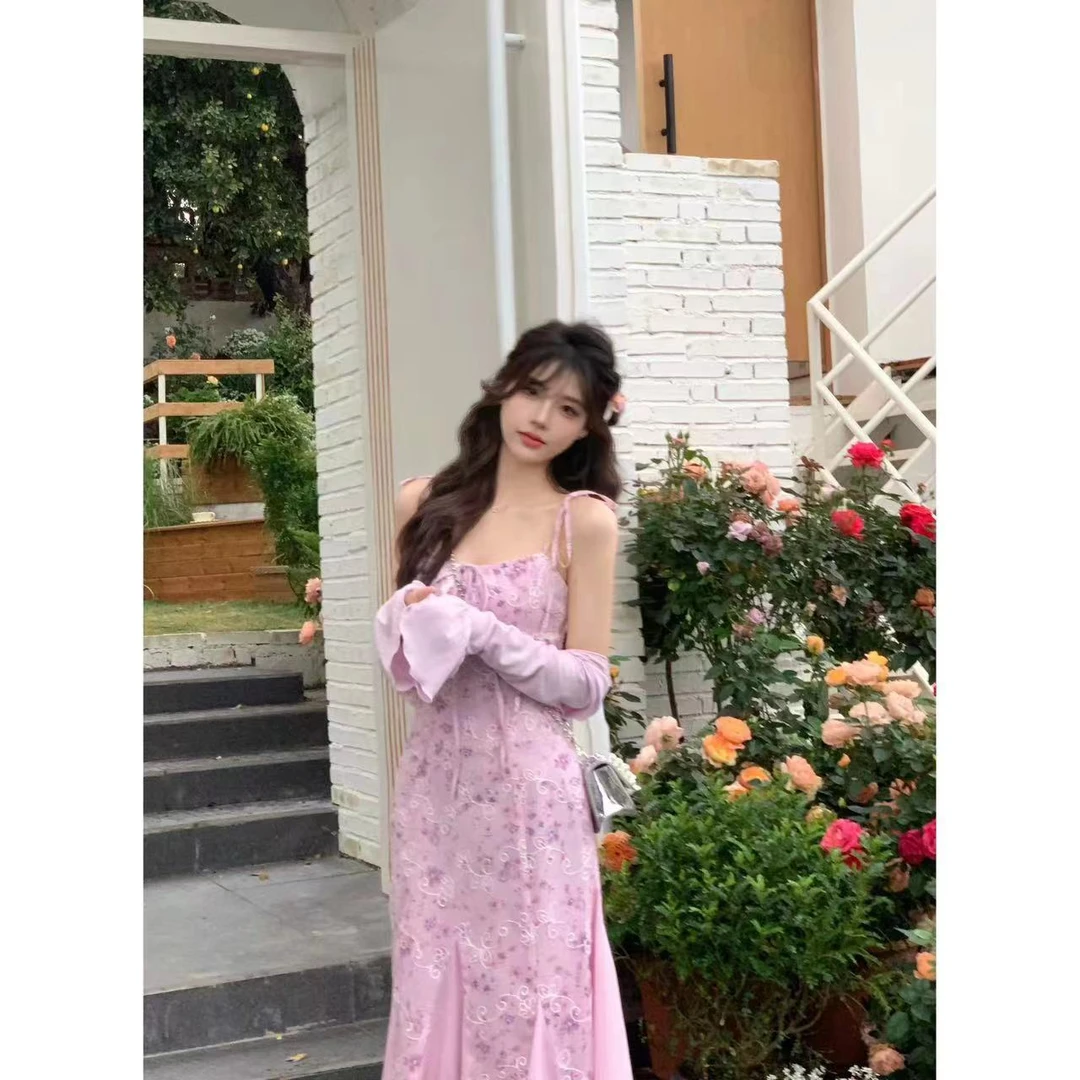 【REESE】 误入梦境 夏季温柔风甜美初恋碎花显瘦连衣裙R6209-1H