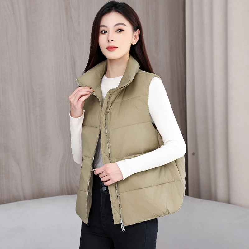 2025款鸭绒马甲女外穿新款洋气百搭时尚秋冬款宽松白鸭绒坎肩