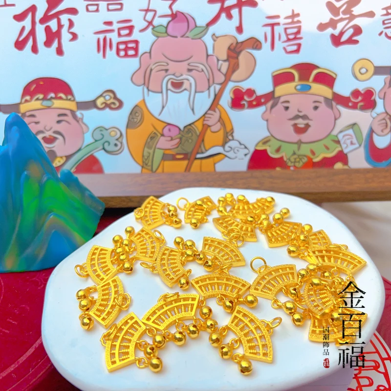 国风扇形算盘项链蛇骨链国潮百搭时尚久不掉色女N绳款