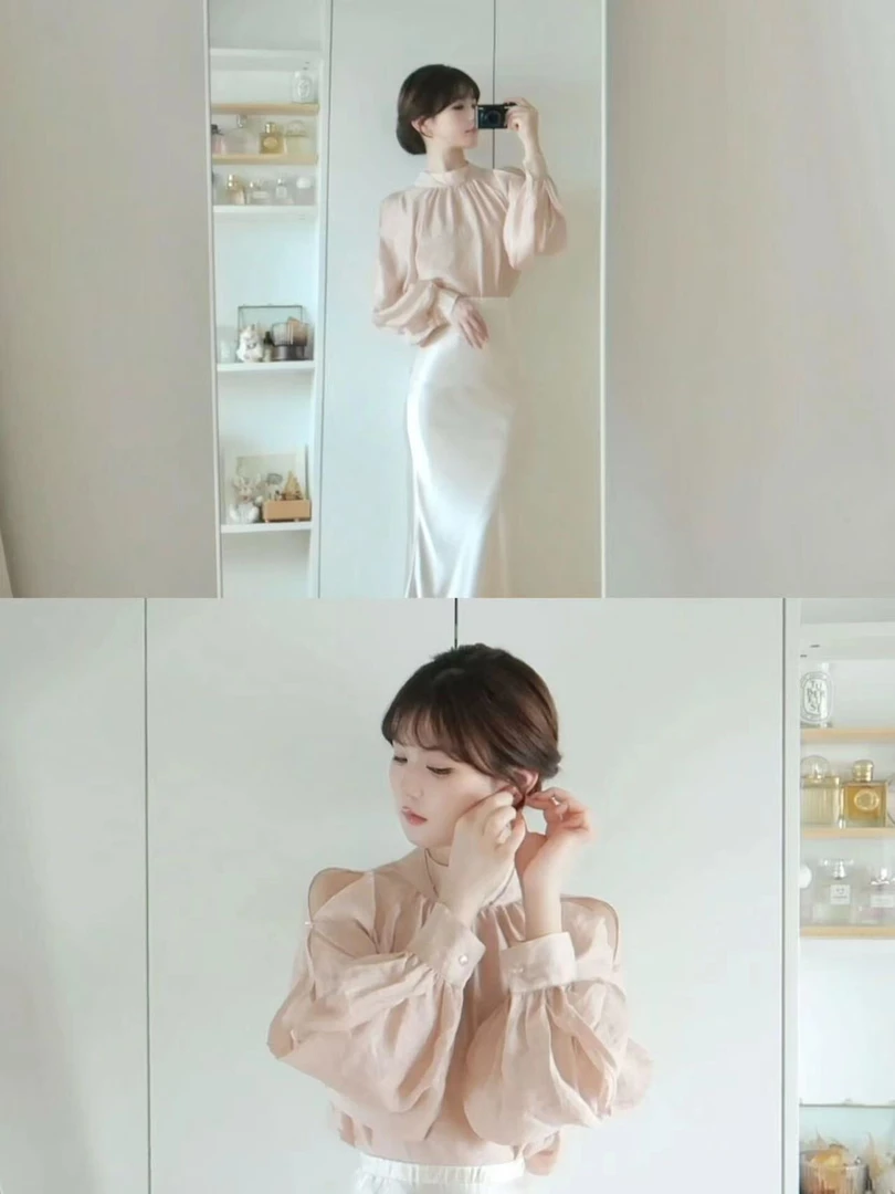 气质淑女高级感百搭女上衣辣妹学院风小个子秋装丁达尔穿搭2024年