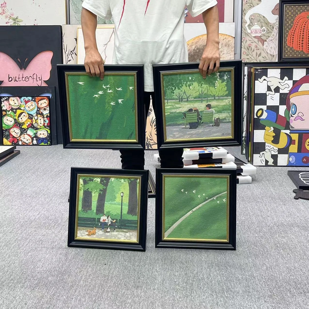 法式中古风餐厅挂画复古高级感客厅画新中式轻奢艺术女孩440