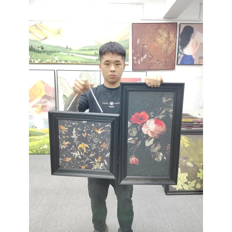 法式美式复古风装饰画餐边柜客厅沙发背景挂画中古风玄关摆件360