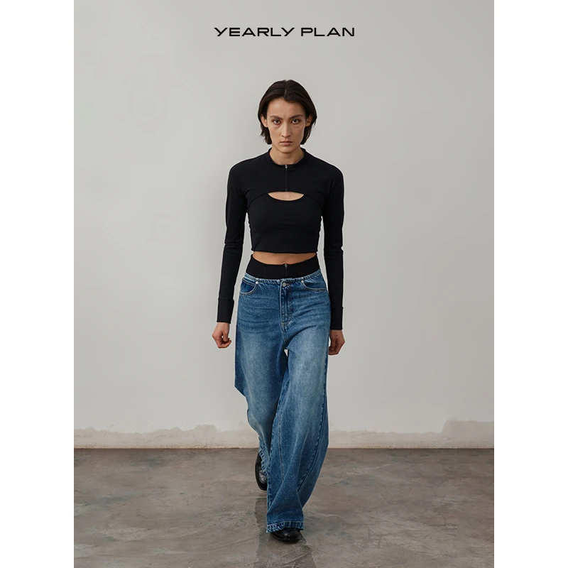 YEARLY PLAN 福利款 可拆卸两穿设计正肩短上衣瑜伽服 233889