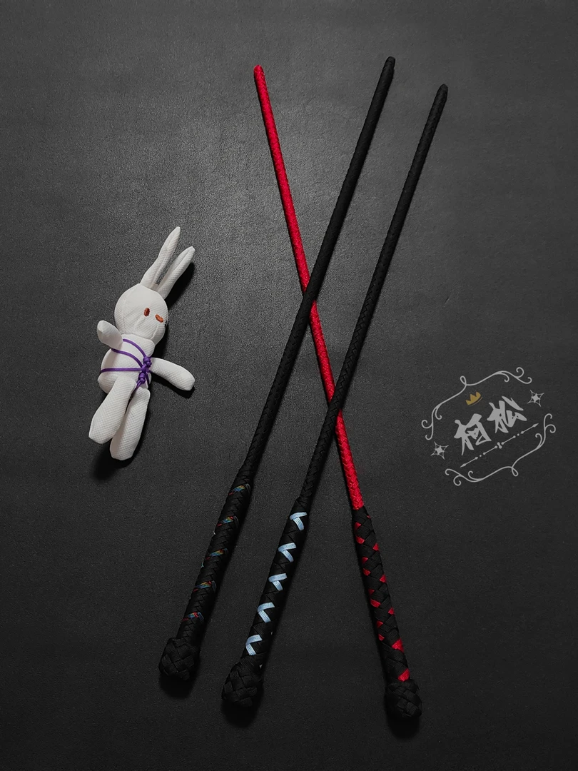 【柯松】暗色系工艺伞绳鞭304教棍健身鞭，可定制～