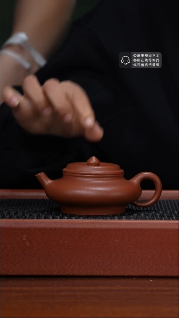 【闪购商品】紫砂茶壶1031-02 c虚扁降坡泥200半