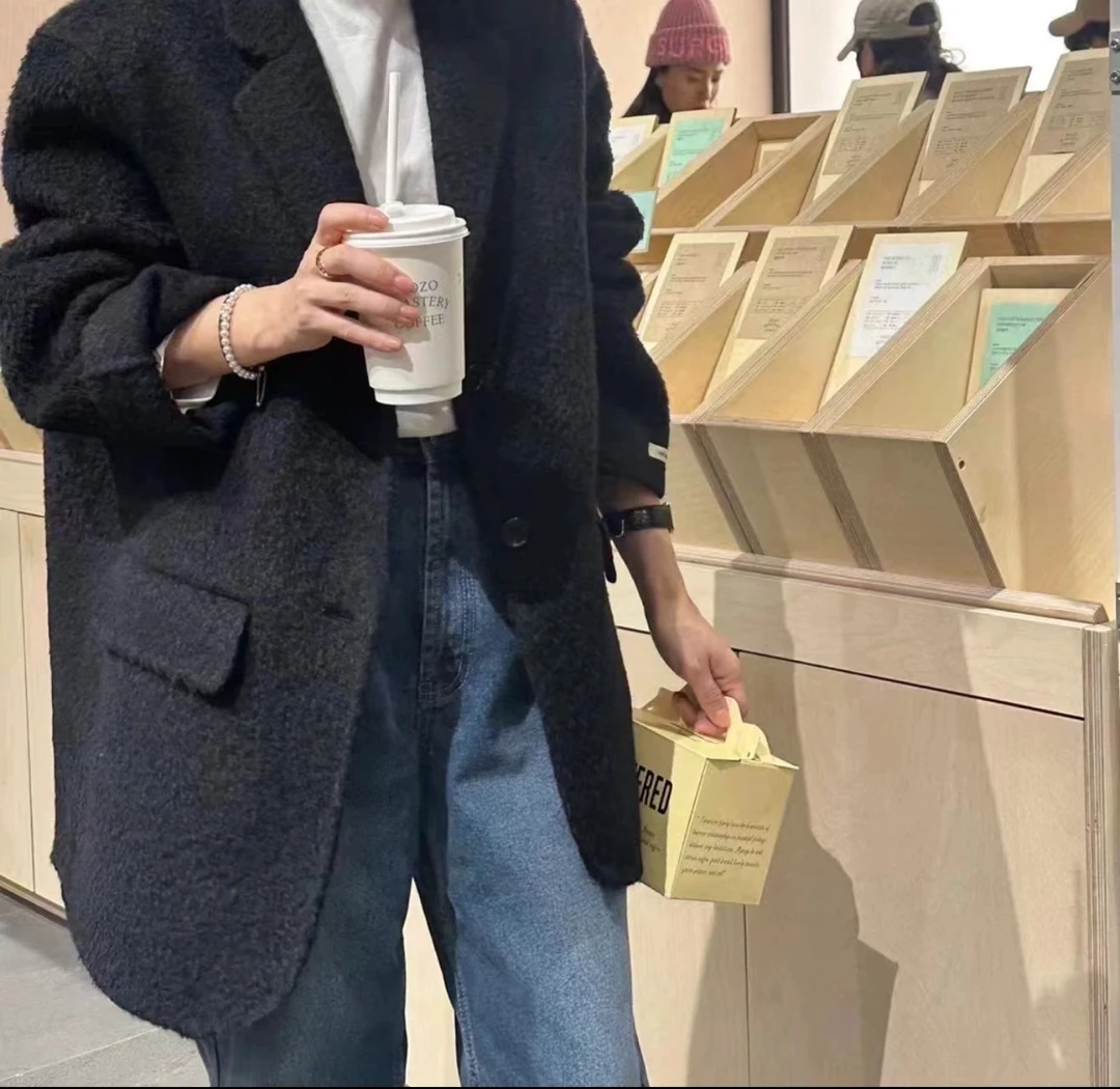 【萍姐家】CHE&QIU | 苏力大衣毛呢外套卷卷毛