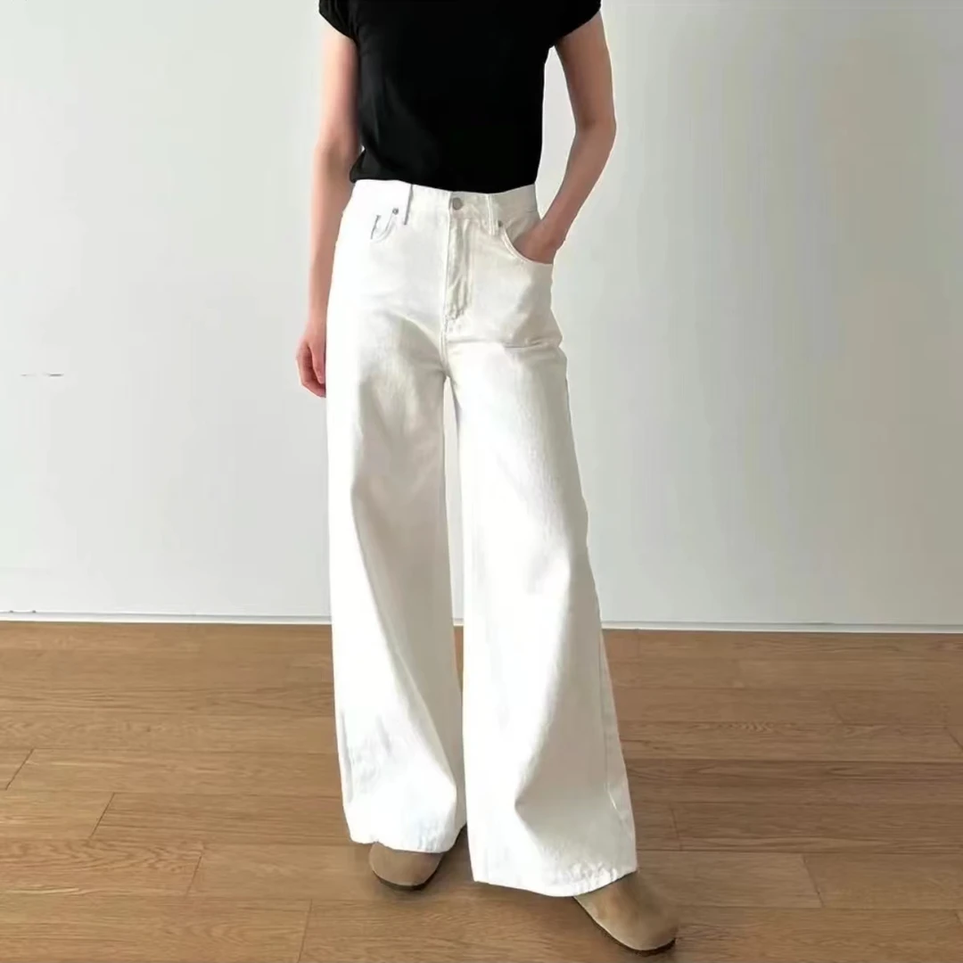 La fleur éternelle｜ 调性仔裤 时尚休闲阔腿仔裤女