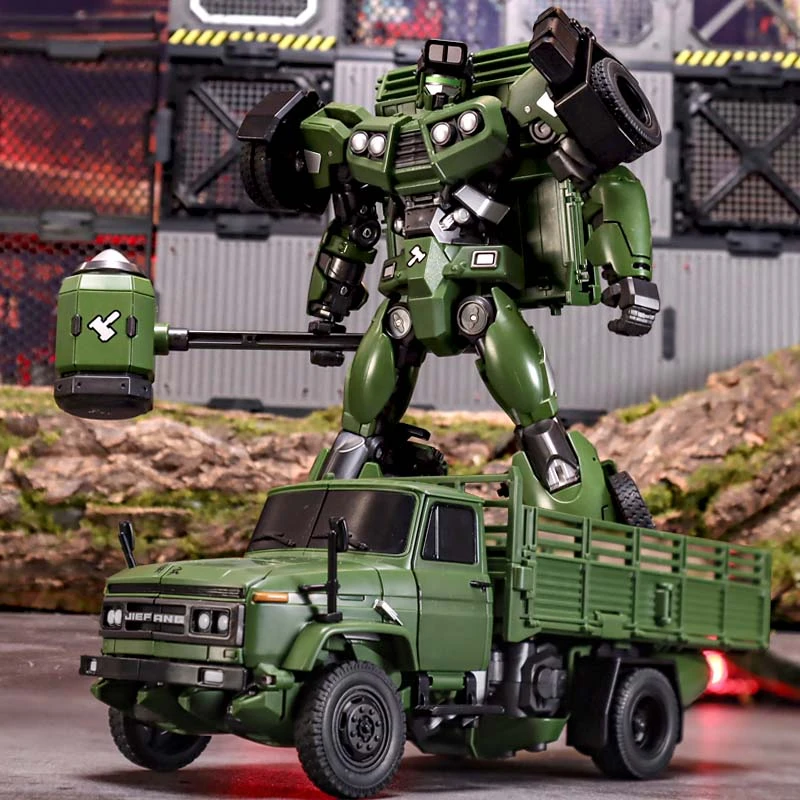 变形汽车模型力将解放卡车CA141正版合金玩具金刚机甲男孩机器人