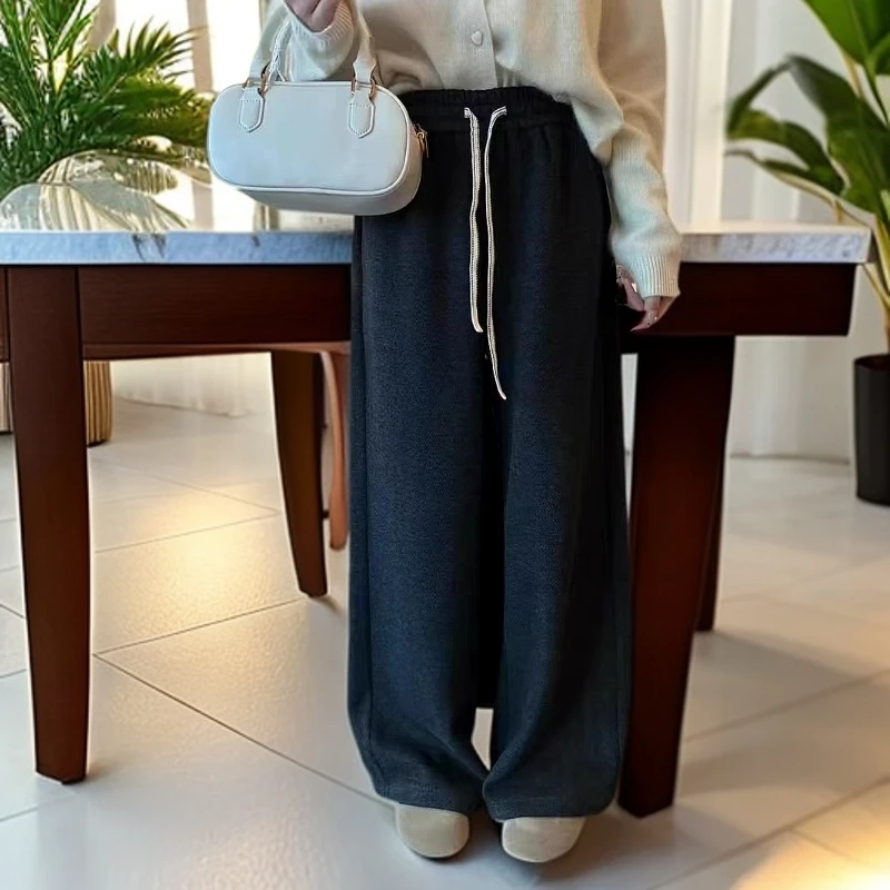 衣心衣意家冬季新款北极绒宽松显瘦糯米裤遮肉休闲裤