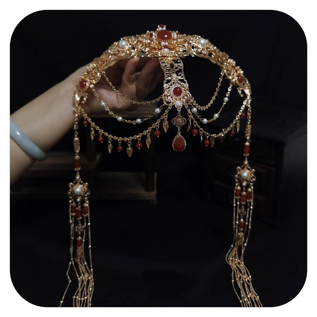 古风汉服发冠异域风燕云台发饰周洁琼抱走阿宁同款女仙气步摇头饰