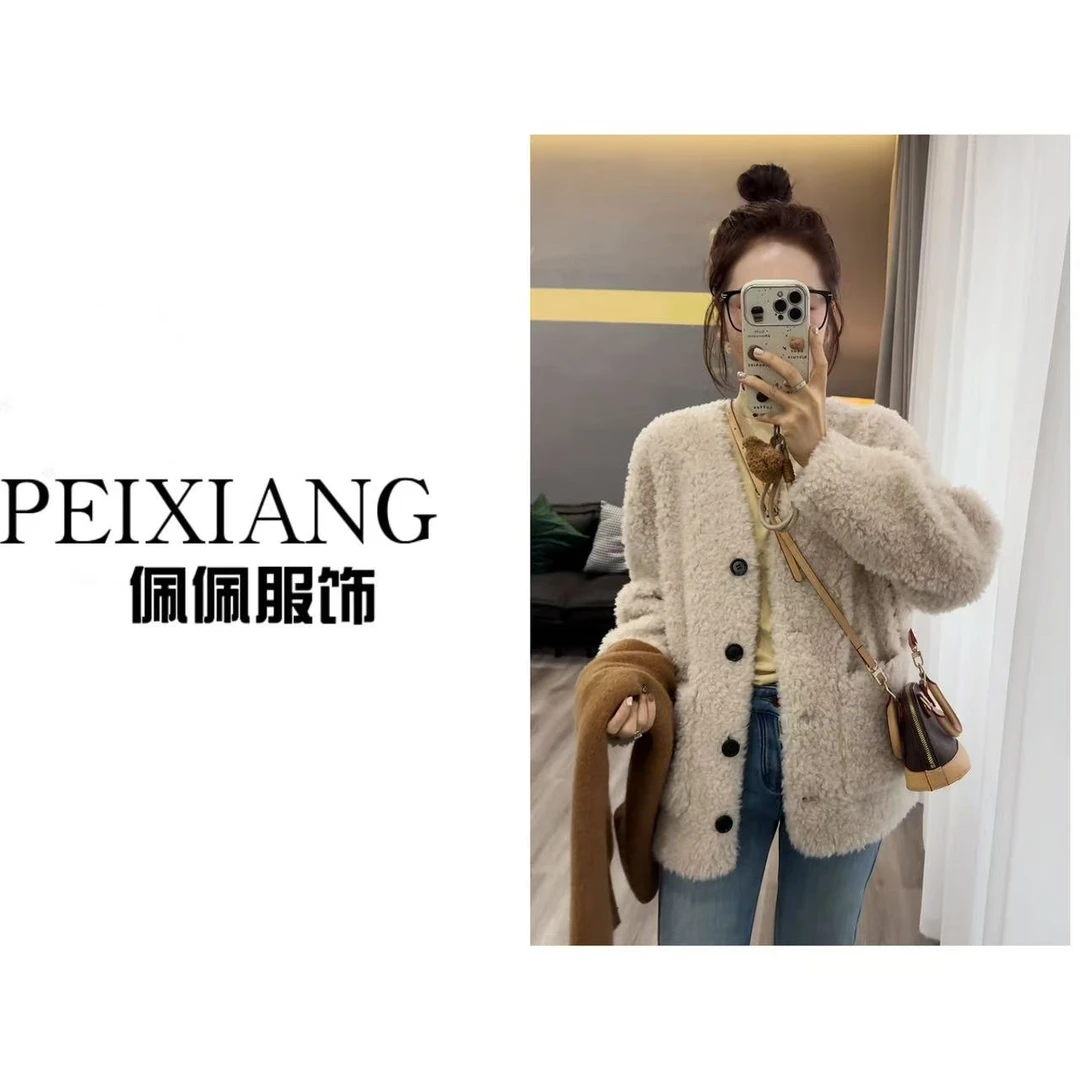 佩佩WA 【暖冬小棕熊】100羊毛外套  S800  5115277  气质轻奢时尚